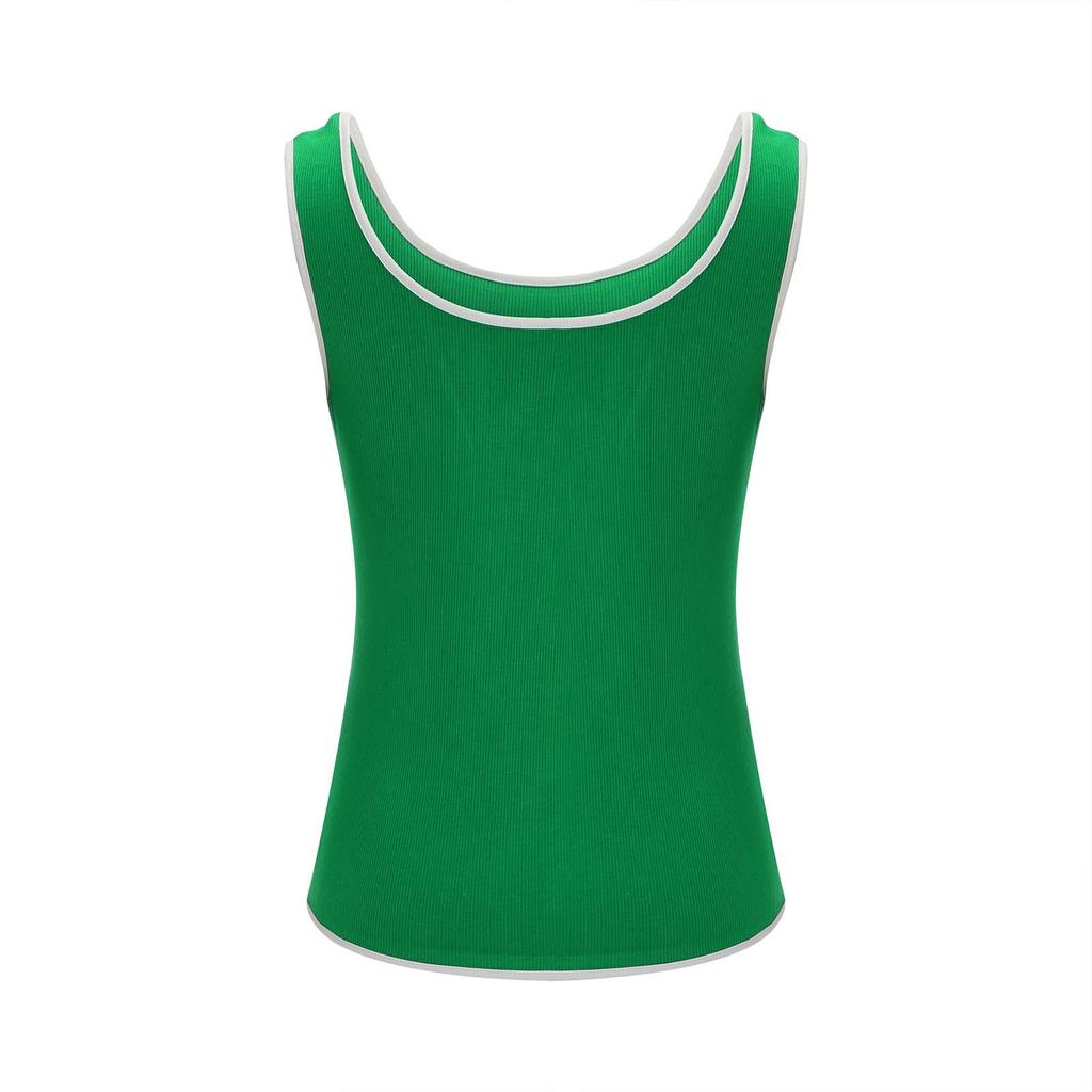 Tank Top For Women Casual  Scoop Neck Sleeveless  Color Block Cute Tops Camisole Tee Tank