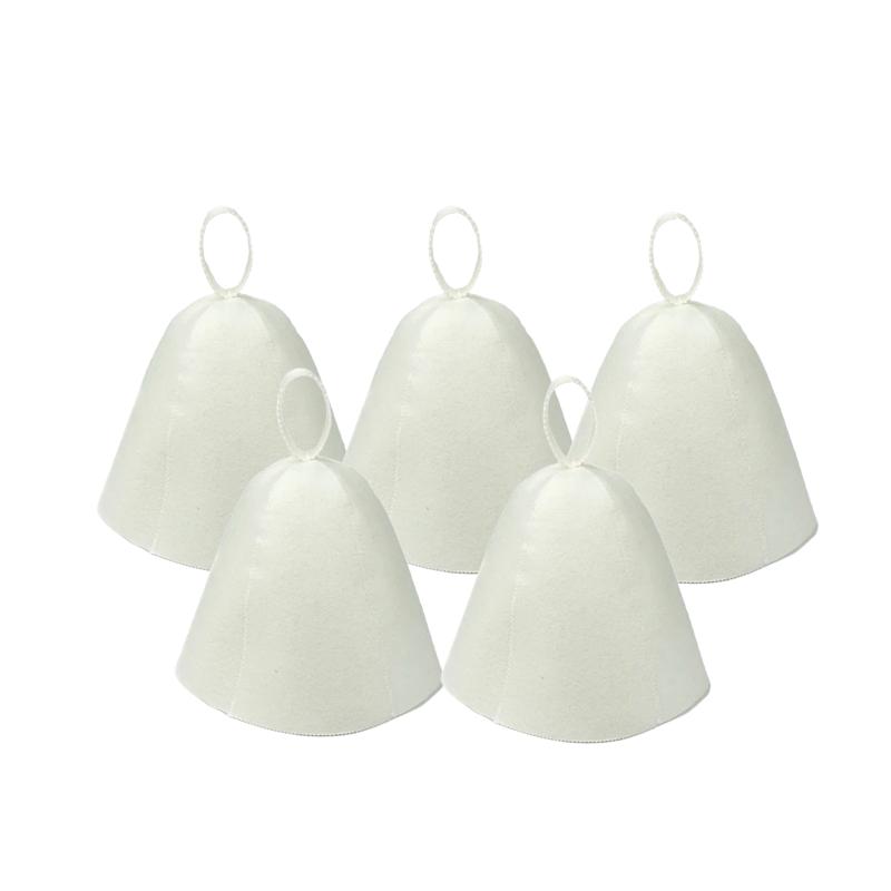 Sauna  Anti Heat Sauna Hat Thicken Wool Felt Shower Cap Hair Turban Quickly Towel Drying Towel Hats Sauna Bathroom Accessories