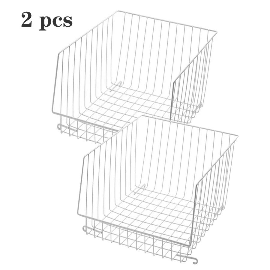 

Closet Organizer, Clothes Shelves Cabinet Wire Storage Basket Bins, for Clothing Sweaters Shoes Handbags Clutches Accessories