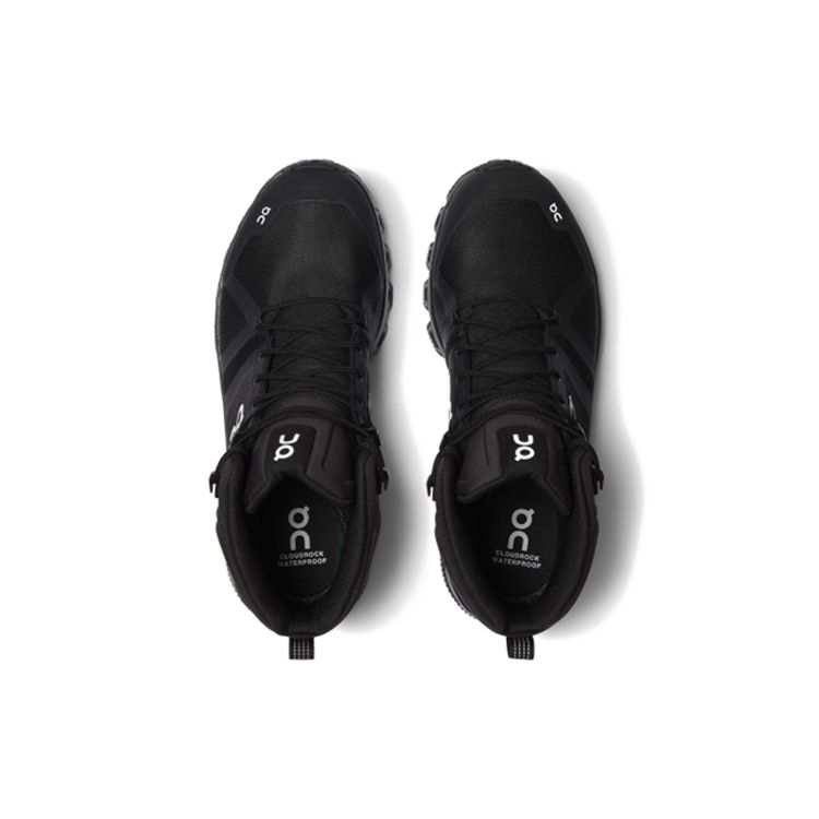 On Lightweight Shock Absorbing N-Slip Wear-Resistant Waterproof High-Top Running Shoes Women Sneakers Black 23.99851