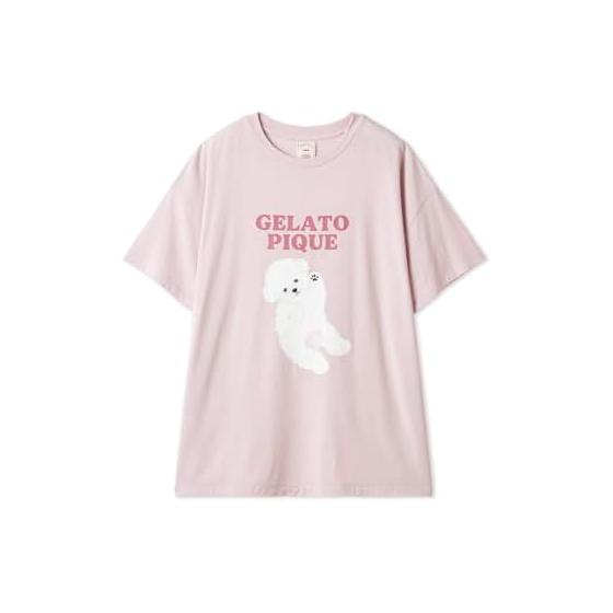[Gelato Pique] Belly Showing Dog One Point Big T-shirt PWCT261257