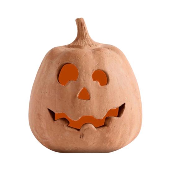 Hollow Pumpkin Ornament Halloween Jack O' Lantern Fall Decor Farmhouse Table Centerpiece for Home Festival Porch Mantel Room Decoration