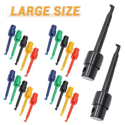 SMD Test Hooks Mini Micro Grabber Clips Multimeter Probes Gold-Plated Copper Tips IC PCB SMT Welding