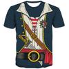 Sommerkleidung T-Shirt Für Halloween Piratenkostüm s Oberteil Harajuku Mode Spaß 3D-Druck Grafik Neuheit Kleidung