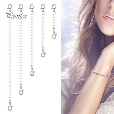 5Pcs Extension Chain Non-fading Double Head Lobster Clasp DIY Jewelry Metal Necklace Extender Chain Links Home Supplies