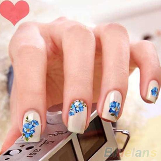 30 Sheets Mixed Floral Nail Art Stickers Decals DIY Manicure Design Accessories