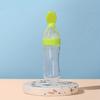 90ml/3oz Baby Silicone Spoon Feeder, Rice Paste Silicone Bottle & Spoon Set, Squeeze Food Feeder for Outside and Home Easter Gift