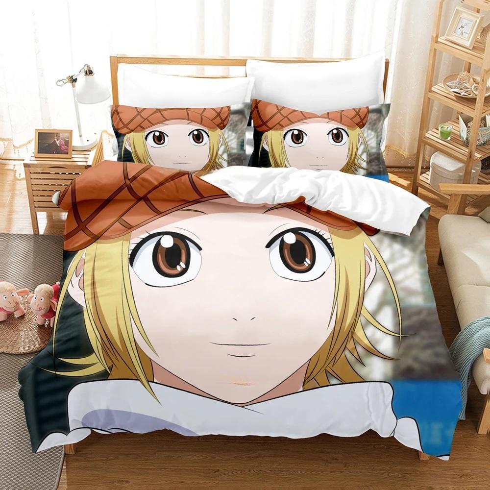 BabySteps Bettwäsche-Set Einzelbett Twin Full Queen King Size Bettset Erwachsener Kind Schlafzimmer Bettbezug Sets 3D-Druck Anime Bettlaken-Set