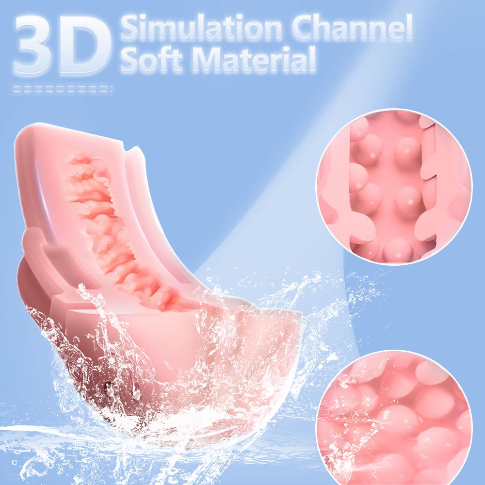 Men's Masturbation Cup Manual Male Masturbator With Suction Cup Soft Simulation Of Labia Vagina Structure Adult Sex Toy For Men