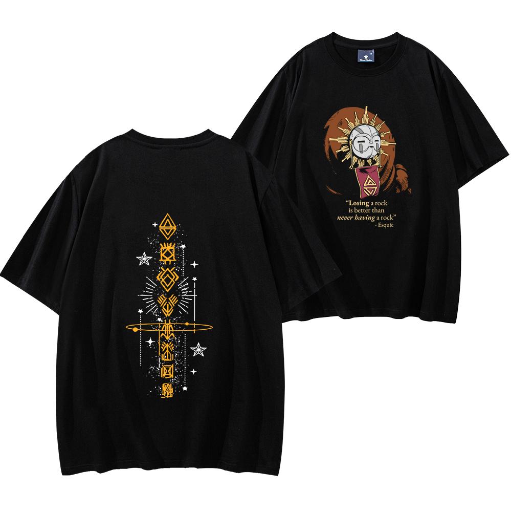 Koszulka Esquie Clair Obscur Expedition 33 Koszulka graficzna Expedition 33 Zabawna koszulka Whooo Wheee Koszulka estetyczna inspirowana anime grą