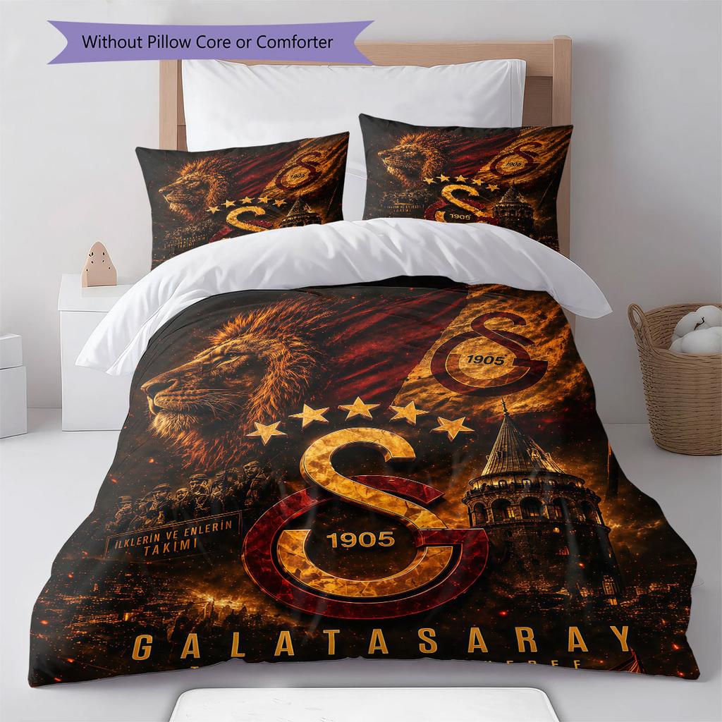 Galatasaray SK Players Pattern Bedding Home Decoration Birthday Gift ( 1 duvet cover + 2 pillowcase, without core),fan merchandise.