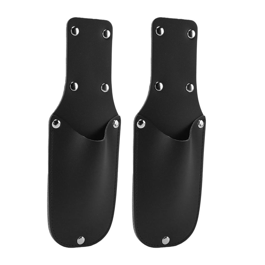 2 Stück Gartenschere Holster PU-Leder Astschere Scheide Gürtelhalter Hängende Tasche für Gartenzangen Scheren Schwarz