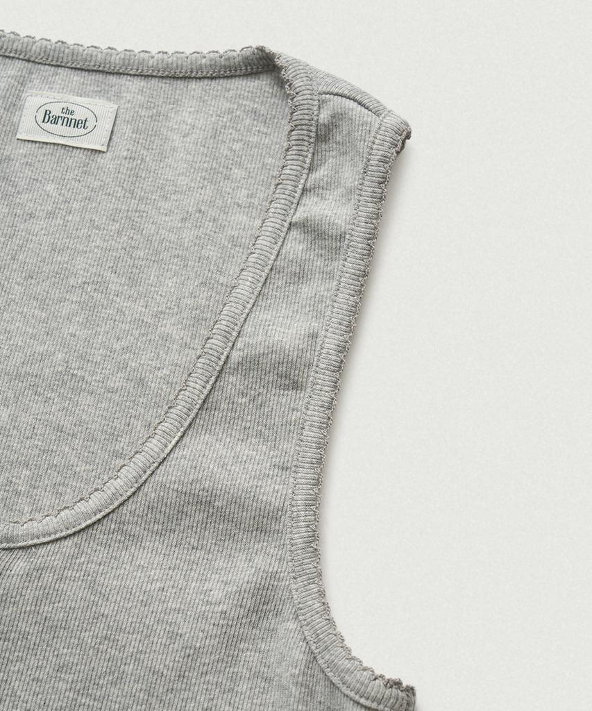 Deobanes Clara Button Layer Tank Top_Light Gray