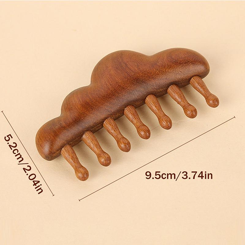 Sandalwood Meridian Massage Comb Wooden Therapy Massage Comb Circular Tooth Scalp Point Massage Brush Relive Relaxation