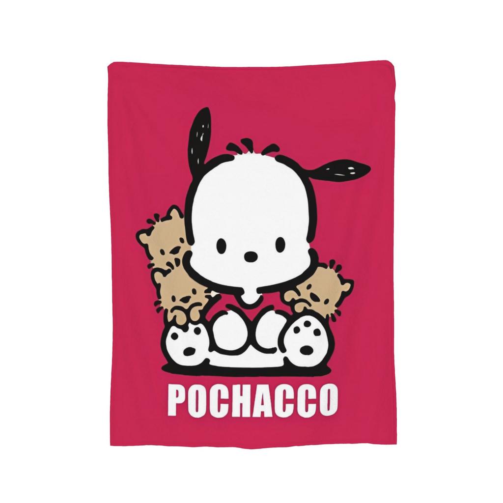 Pochacco Cute Blue Flannel Blanket Cartoon Dog Awesome Throw Blanket for Bed Sofa Couch 125*100cm Bedspreads,