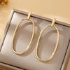 Women's Earrings, Simple Geometric Oval-Shaped Earrings, Suitable for Daily Wear and Vacation Wear
