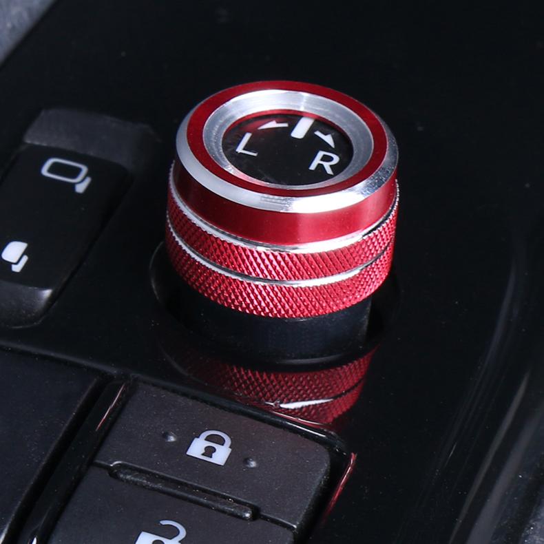 Red Rearview Mirror Adjust Knobs Ring Cover for Toyota Corolla Cross