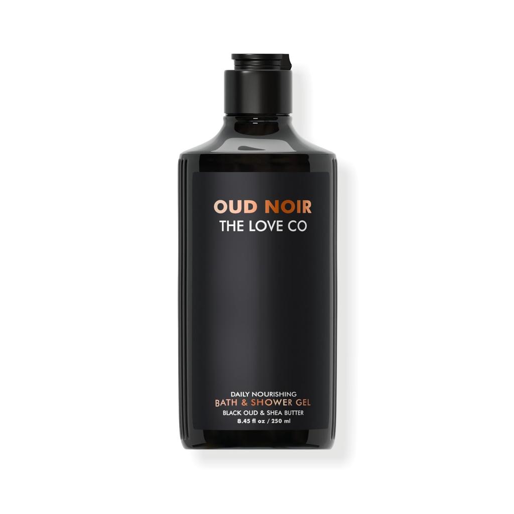 THE LOVE CO Oud Noir Body Wash 250ml | Luxury Oud Shower Gel for Men & Women | Moisturizing Body Wash with Rich Lather | Deep Woody Fragrance, So