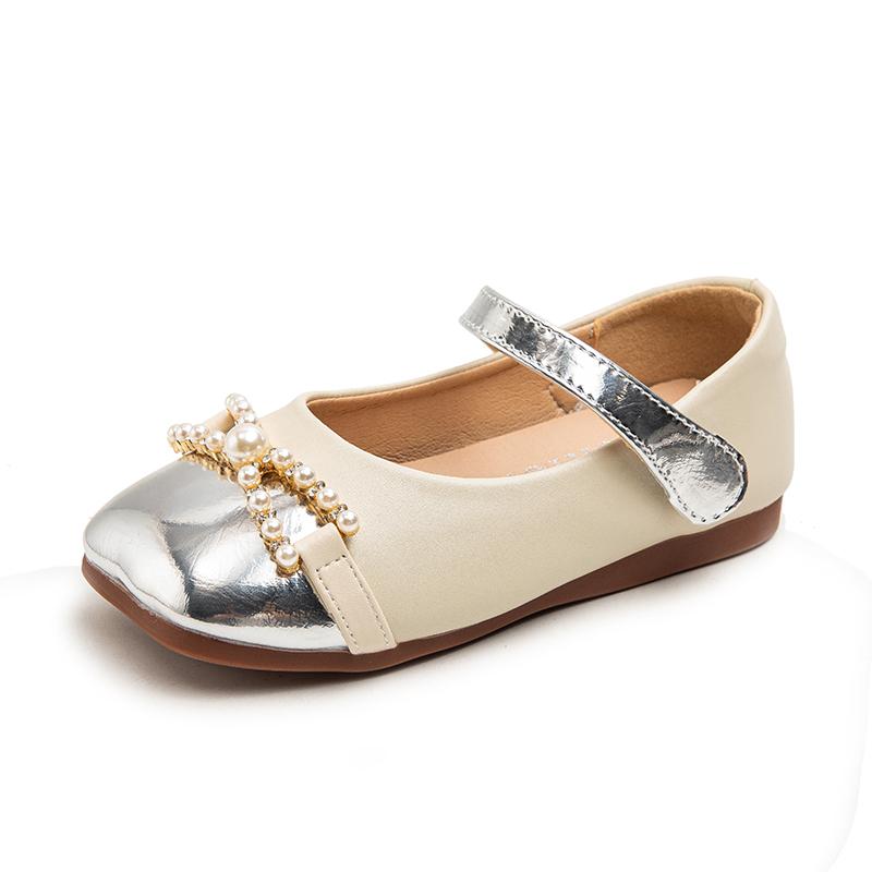 Girls Princess Shoes with Bow-knot Children Leather Shoes for Party Wedding Soft Sole Fashion Kids Performance Shoes Sweet