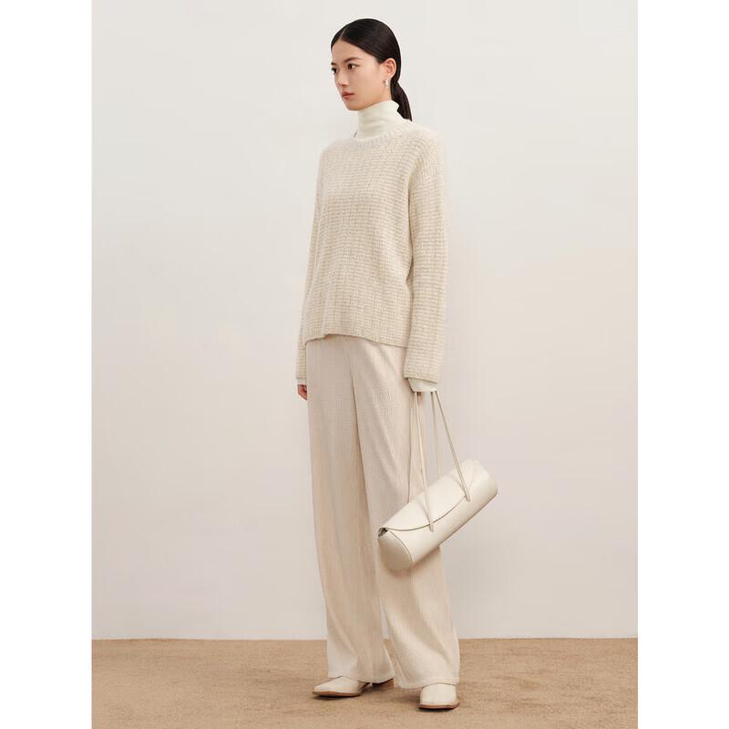 

JUZI Annakou Women s Elegant High-Neck Pullover Sweater S