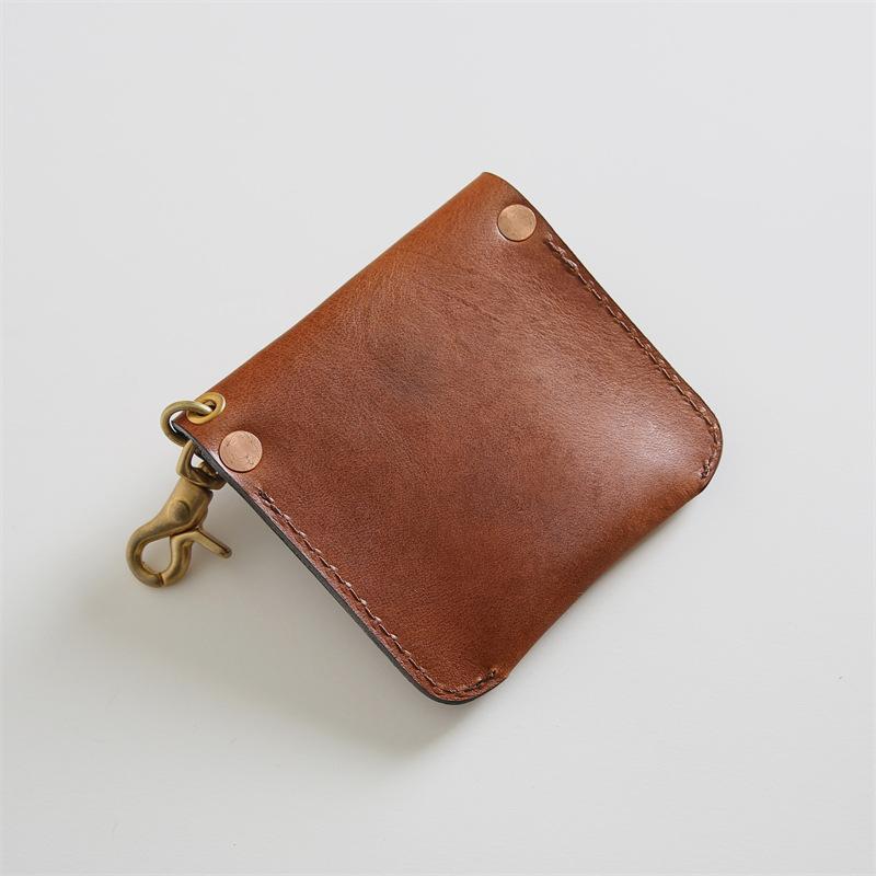 Portable Leather Coin Purse Vintage Design Individuation  for Women Men Mini Wallet