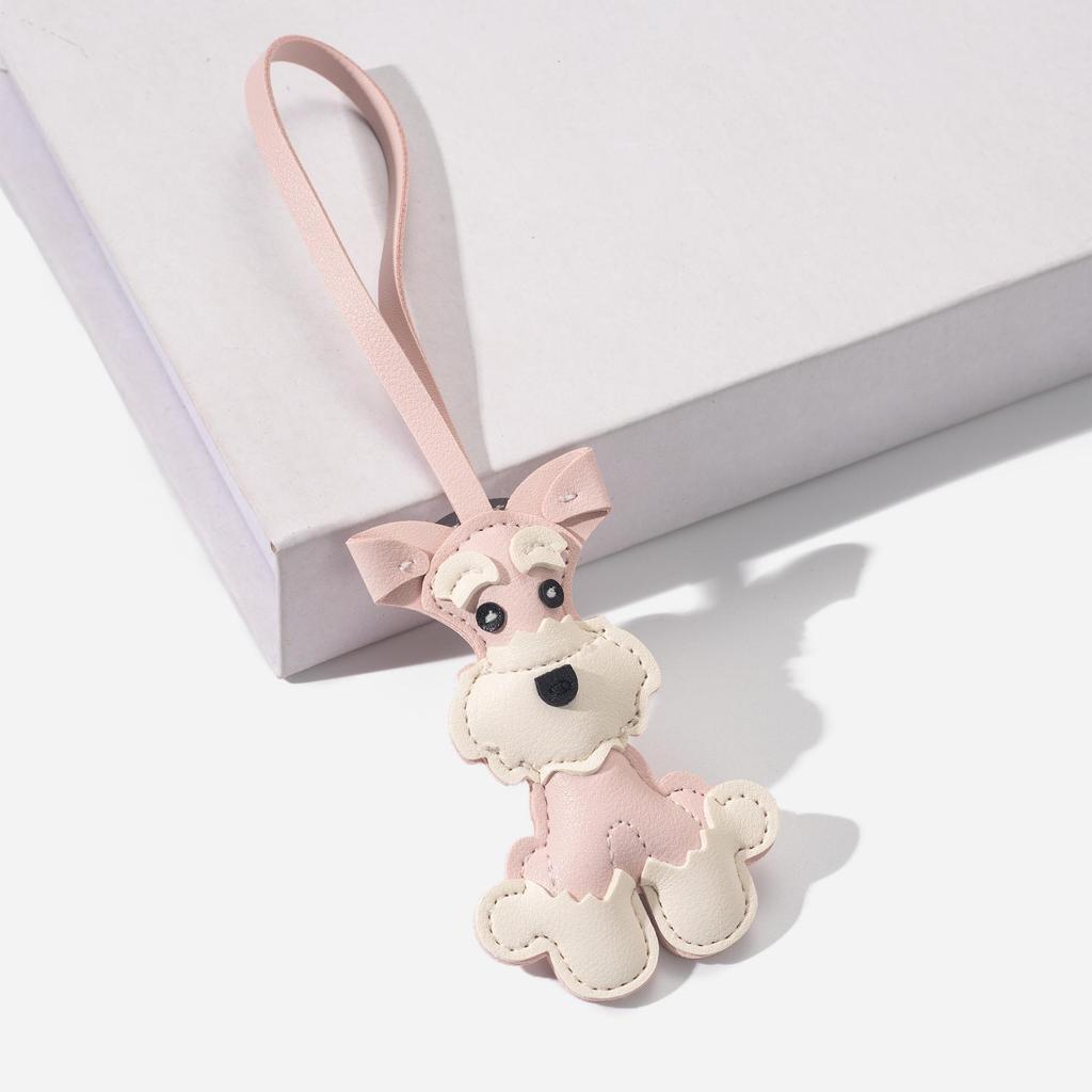 Schnauzer Puppy Cartoon Keychain - Creative Dog Pendant and Bag Accessory