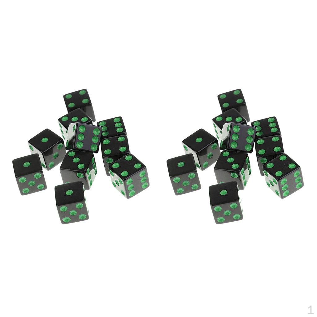 

20 Pieces D6 6 Sided Dotted & Role Playing Game Props
