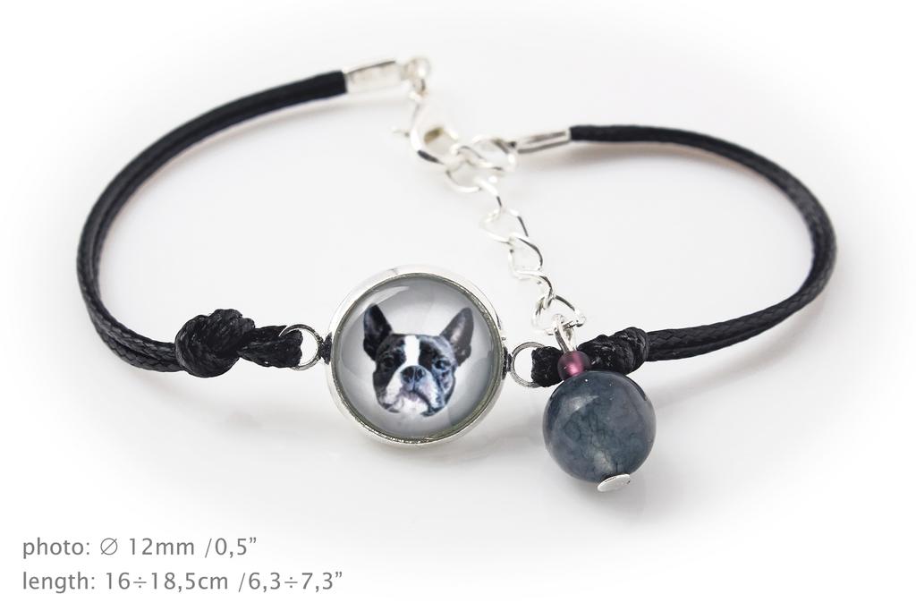 Boston Terrier, American Gentleman – A set of jewelry in a box, necklace | Art-Dog