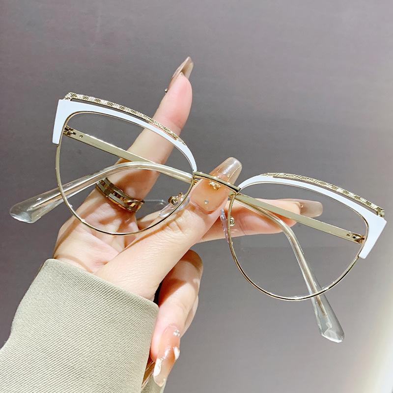 

Trend Anti-Blue Metal Flat Glasses Cat Eye Персонализированное универсальное зеркало 0 degree flat mirror [anti-blue light]