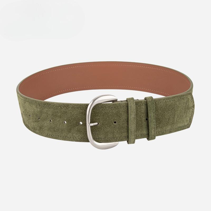 

Retro Maillard Style Wide Belt for Women with Waist Slim Waist and Skirt with Temperament American Hot Girl Style Belt
