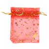 50Pcs Moon Star Drawstring Organza Bags Eid Mubarak Ramadan Candy Gift Packing Bag Jewelry Pouch Wedding Party Decoration Supply