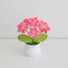 Handmade flowert simulated flower small potted plant home decoration ornament creative gift knitted flower