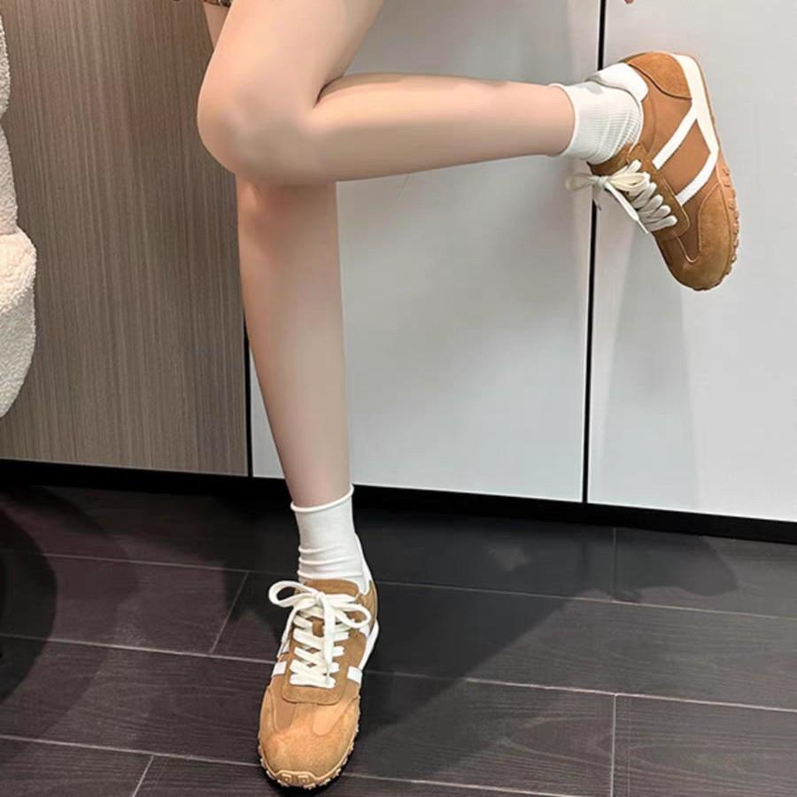 Spot Forrest Gump Training Shoes Spring 2025 New Flat-bottomed Lace-up Color Matching Dad Shoes Sports and Leisure Board Shoes Tide