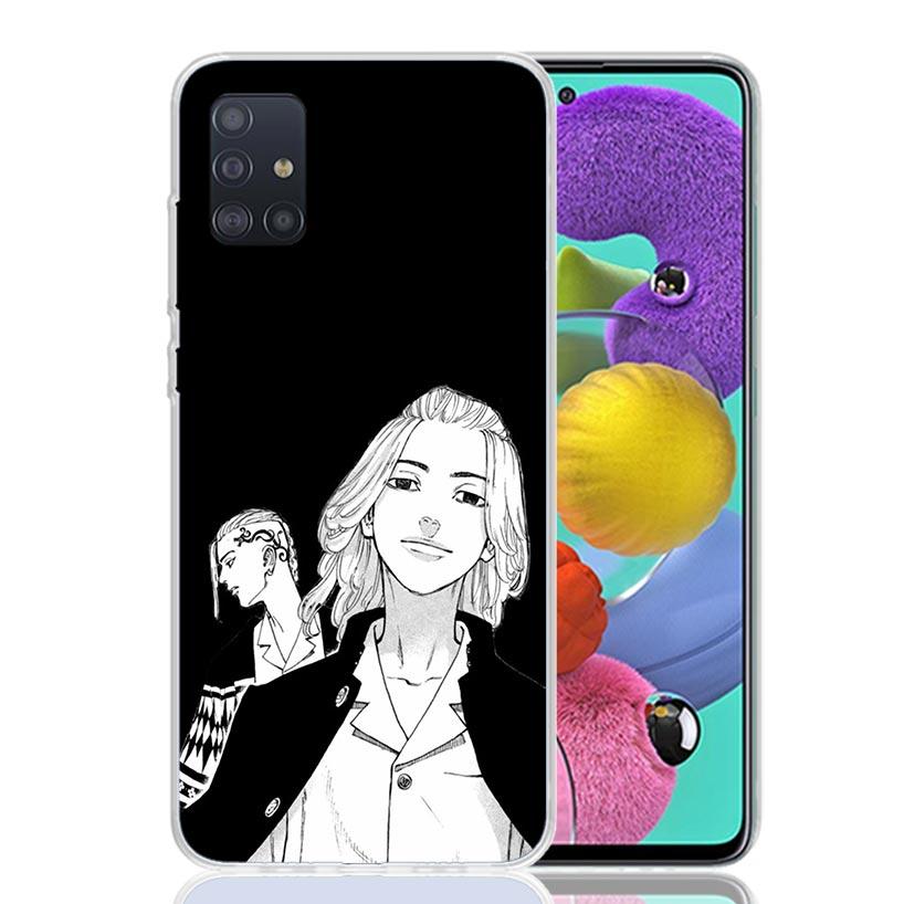 Tokyo Aevengers Black Anime Phone Case For Samsung Galaxy A52 A32 A22 A12 A02S A50S A30S A51 A31 AA71 Note 20 Ultra 10 S10 Plus
