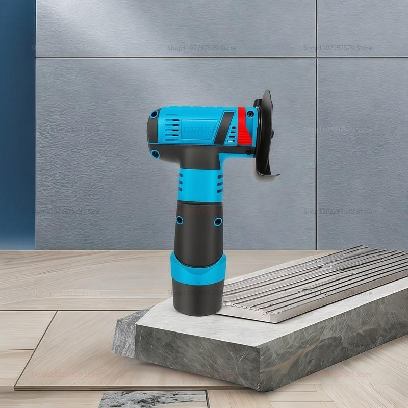 12V Cordless Electric Angle Grinder Brush Cutter Polishing Machine Portable DIY Home Power Tool with Saw Blade