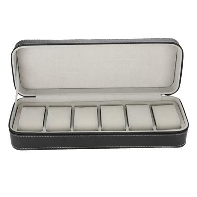 6 Slots Watch Box Jewelry Display Storage Organizer Wrist Watch Present Box Case