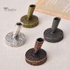 Vintage Desk Organizer Round Pen Holder, Durable Metal Exquisite Carved Desktop Ornament, Calligraphy Base Dip Pens And Quill Supply, for Decoration