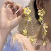 Exaggerated Petals Tassel Earring Sweet Women's Jewelry New Flower Dangle Earrings  Vacation