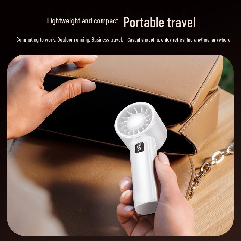 2026 High-Speed Portable Rechargeable Mini Fan with Digital Display