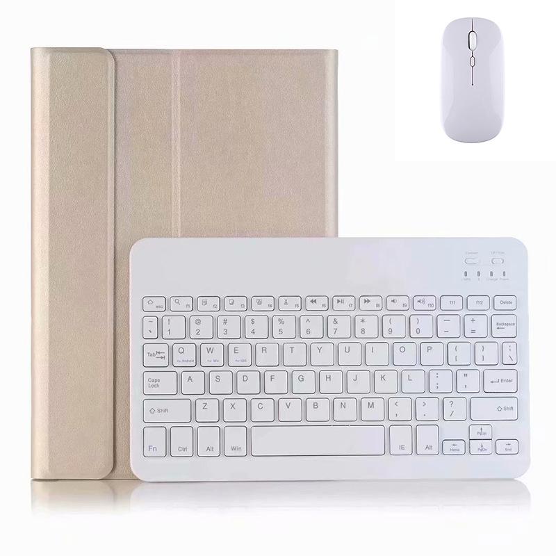 Samsung Tab S11 Protective Leather Case with Magnetic Bluetooth Keyboard, Mouse, and Korean/Spanish Support