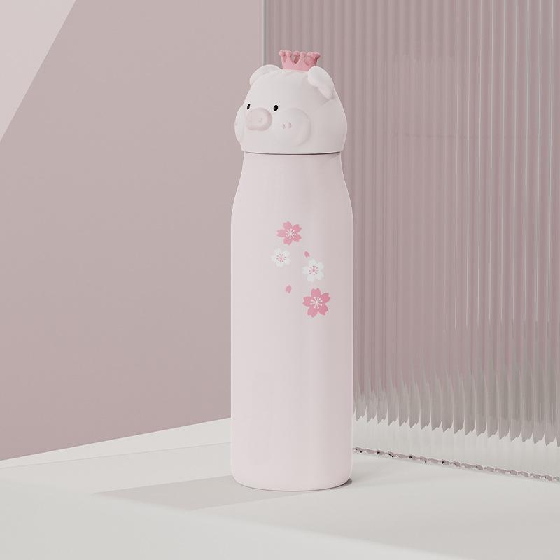 Vacuum Flask Female High-value Cute Pot-bellied Children's and Students' Water Cups Are Small and Portable.