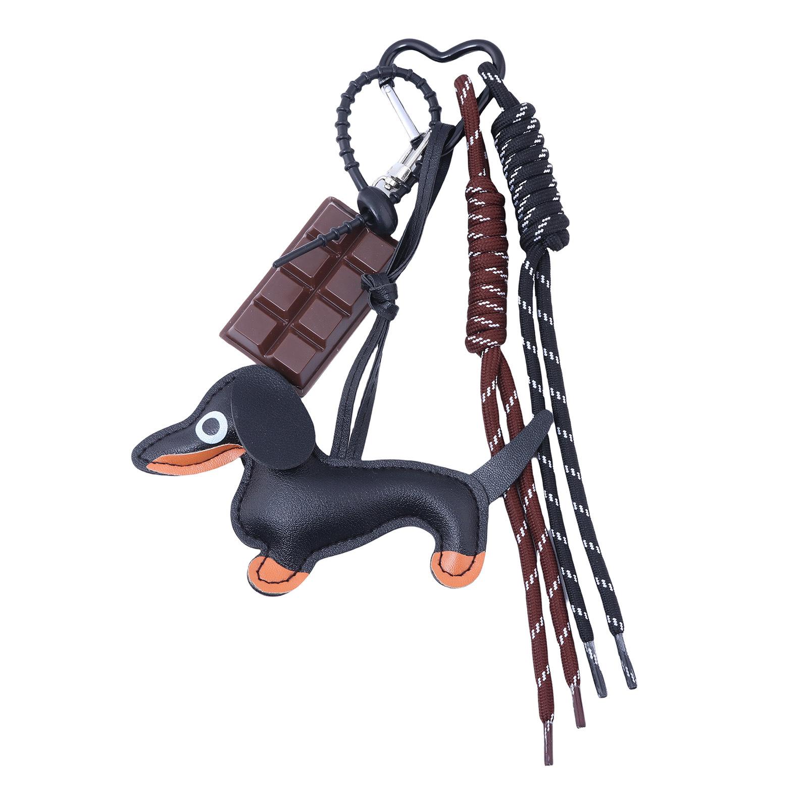 

Creative Dachshund Style Pendant For Ladies Bag High-end Keychain Pendant Braided Rope Bag Pendant Suitable For Bag Accessories