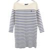 Border Pattern Long Sleeve Knee-length Dress M Women Used