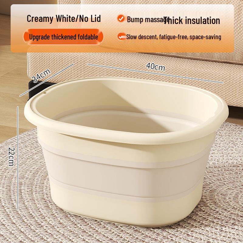 Foldable Thickened Foot Soak & Massage Basin for Home Use
