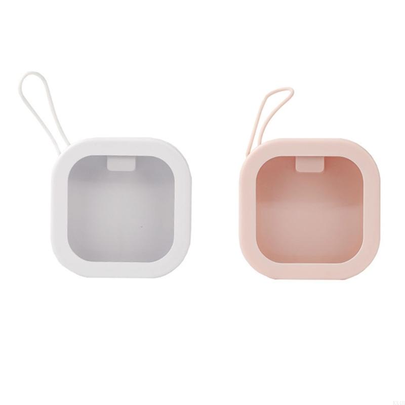 2Pcs Hair Tie Organizer Mini Storage Box Hair Clip Holder Portable Storage Container Cotton Swab Dispenser Organizer