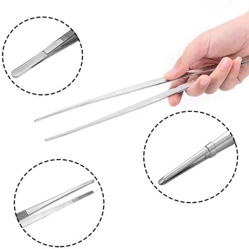 Multifunction BBQ Tongs Kitchen Food Tongs Food Clip Kitchen Gadgets Stainless Steel Churrasco Tweezers Clip Buffet BBQ Tool