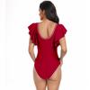 2024 European & American Ruffle One-Piece Swimsuit for Women - Sexy Bikini Swimwear