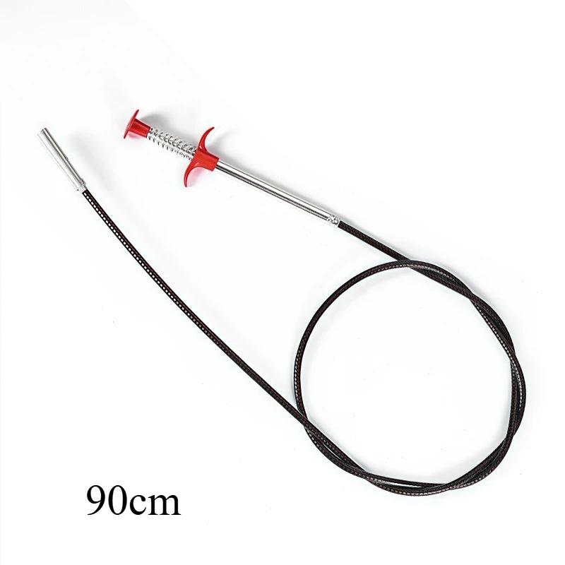 Bathroom Spring Pipe Dredging Tools Kitchen Sink Cleaning Hair Catcher Hair Clog Remover Grabber for Drains Bath Basin