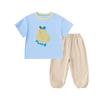 Kids' Summer Short Sleeve T-Shirt & Plaid Anti-Mosquito Pants Set