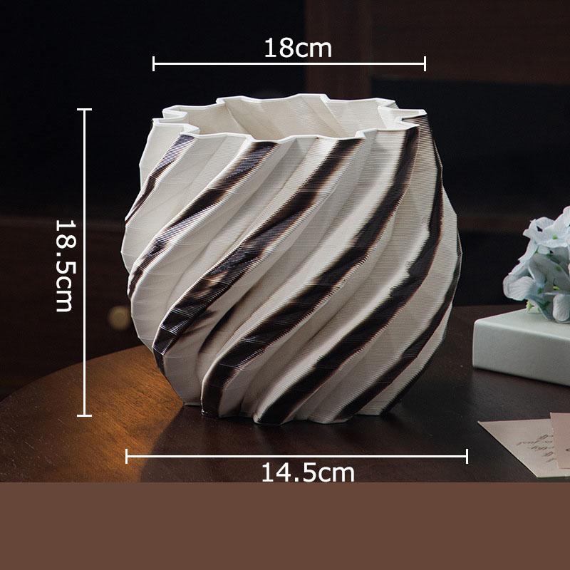 Wave Striped Ceramic Vase Creative Plant Pot Table Decoration Ornaments Flower Arrangement Floral Vases Room Aesthetic Decor